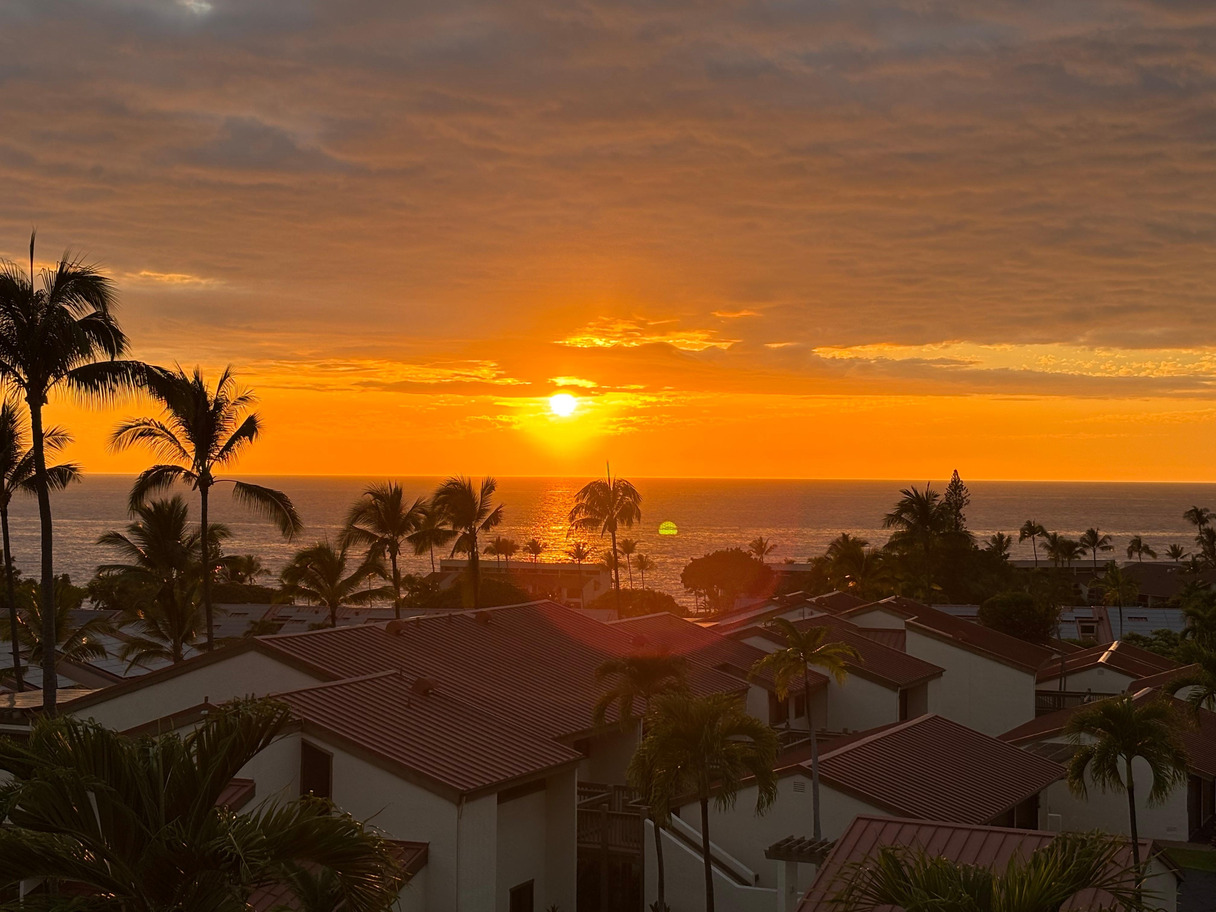 sunset view from terrace ... one of several