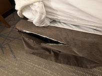 Mattresses were very old, uncomfortable, & squeaky. Pillows were very soft but lumpy. Bed skirts were torn. I understand the hotel is being renovated, but these lousy rooms should be discounted.