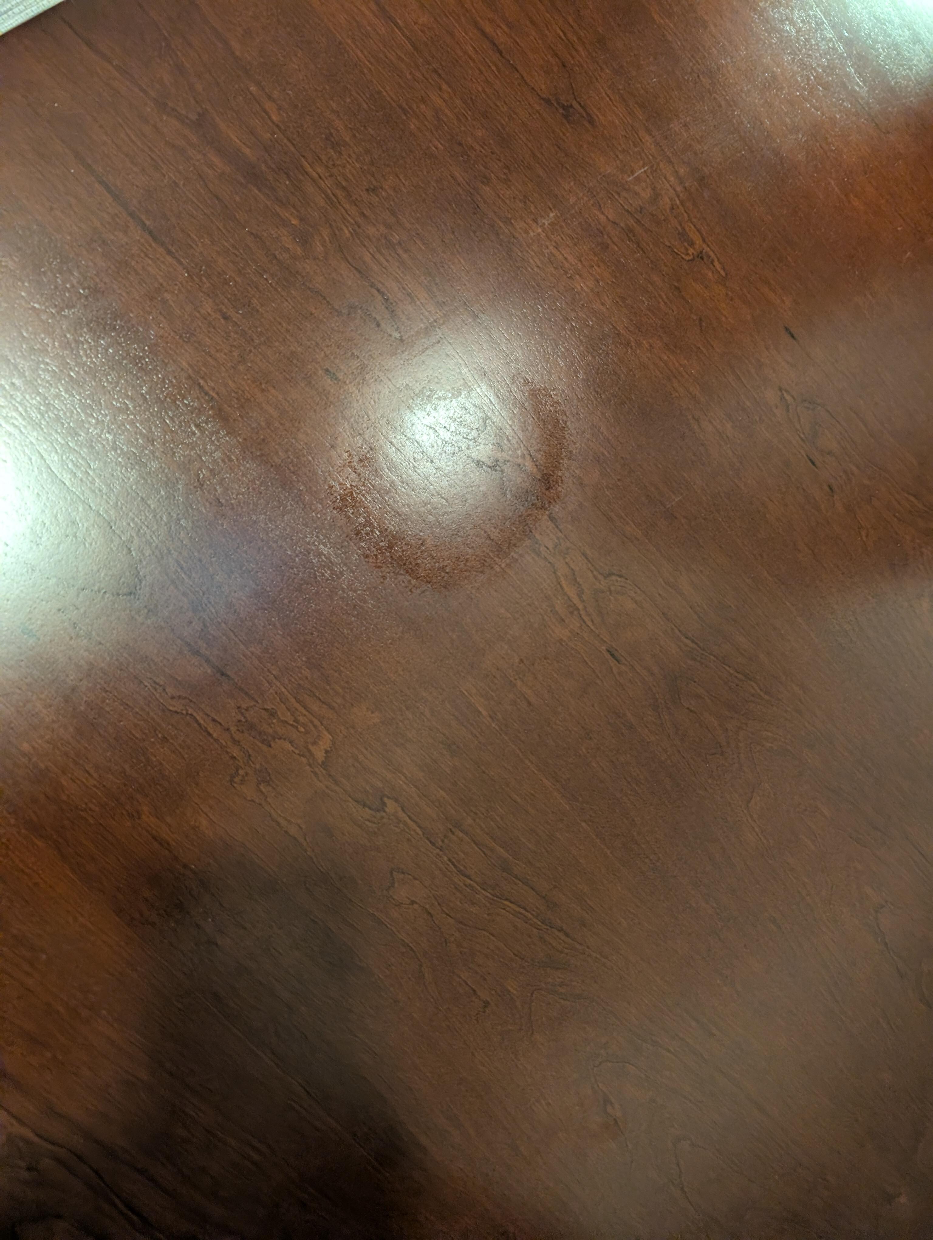 Head bord with head print of the last person in the room 