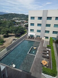 Room view of the pool