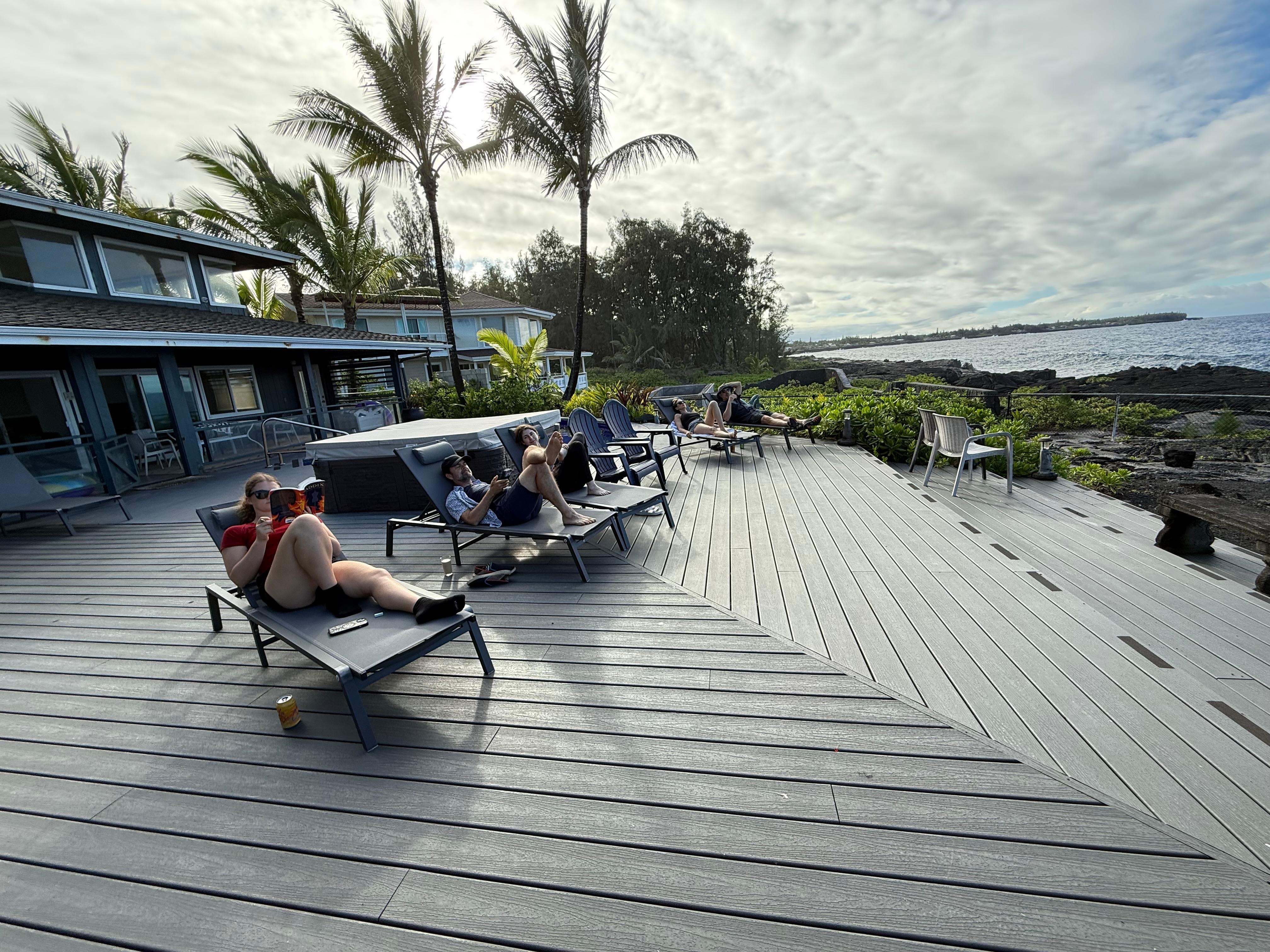 The beautiful enormous deck.