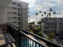 View out the balcony to the ocean