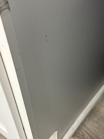 Cabinets were dirty , have pics of snot on the bathroom wall just can’t add more photos.