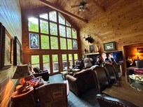View of living room from kitchen