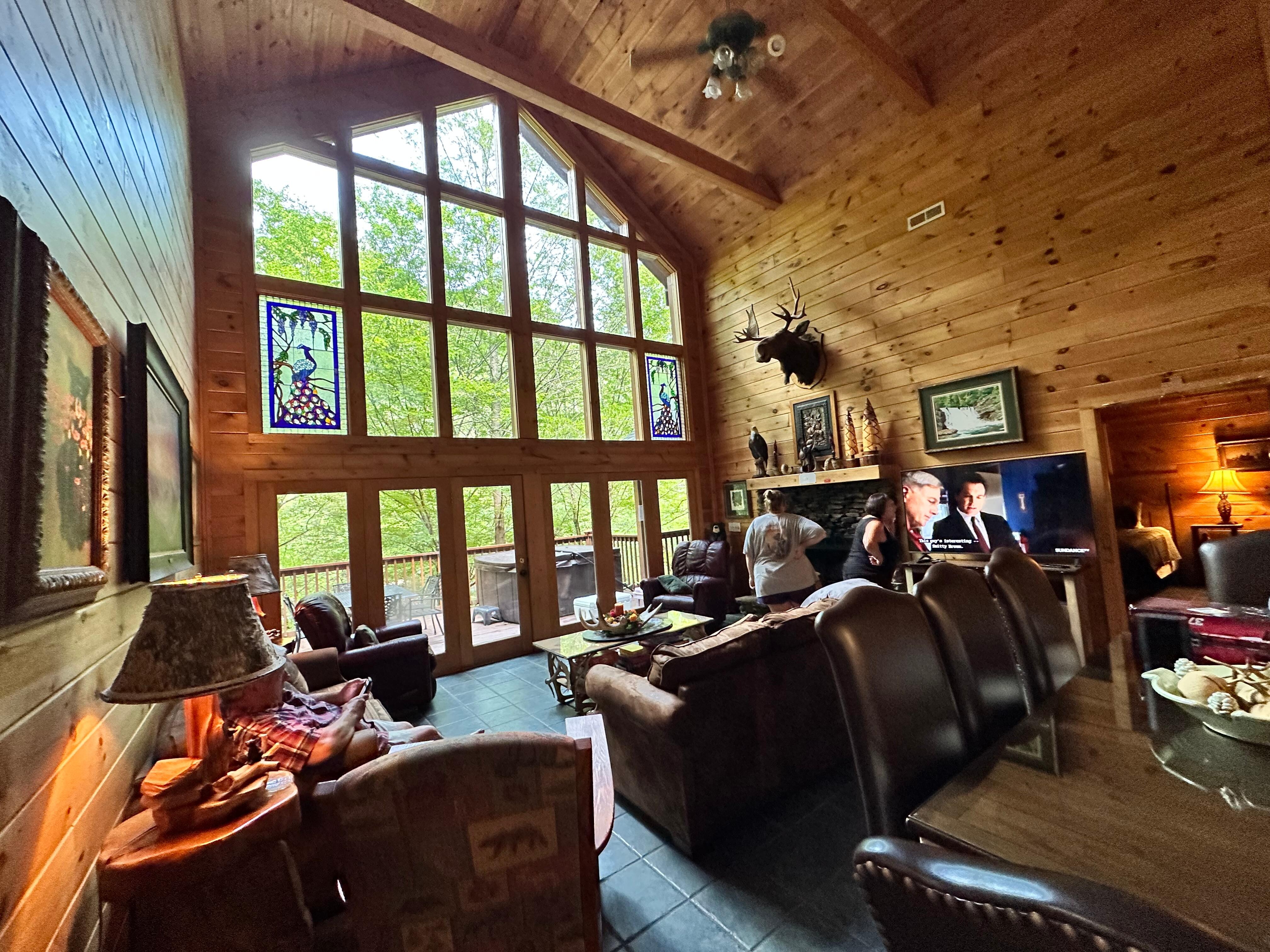 View of living room from kitchen