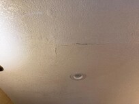 Ceiling above tv
