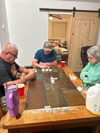 We finally got to have a game night! Dominos is our family favorite❤️