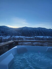 View from Hot Tub on Deck at sunset