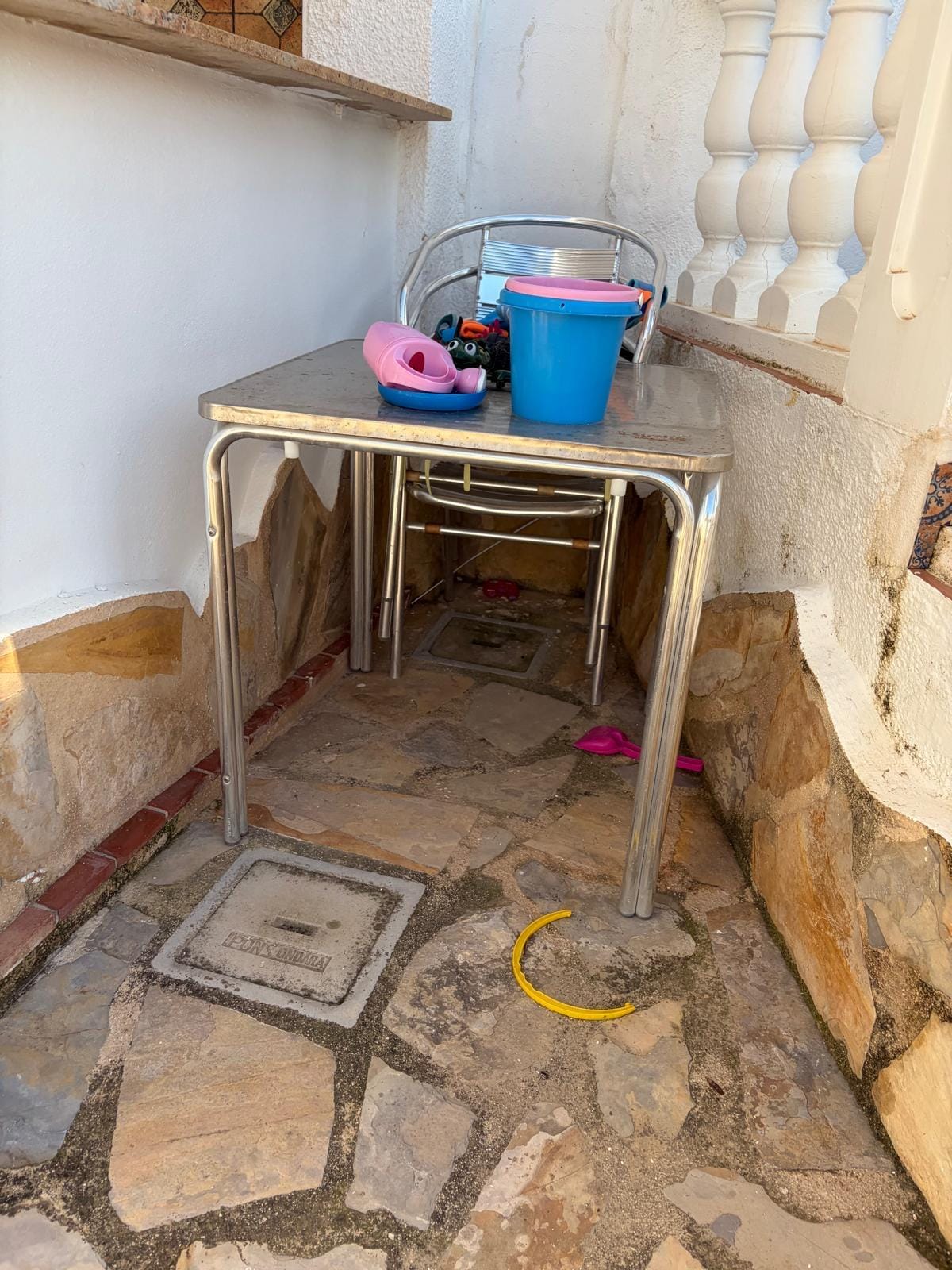 Überall stand Putzzeug rum