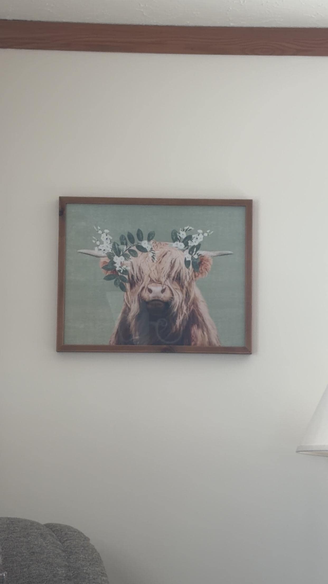 Absolutely LOVED the highland cow photo in the living/ dining area! 