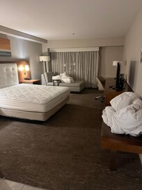 The first room they gave me, not cleaned.