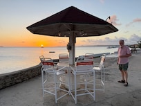 Long, open beachfront view