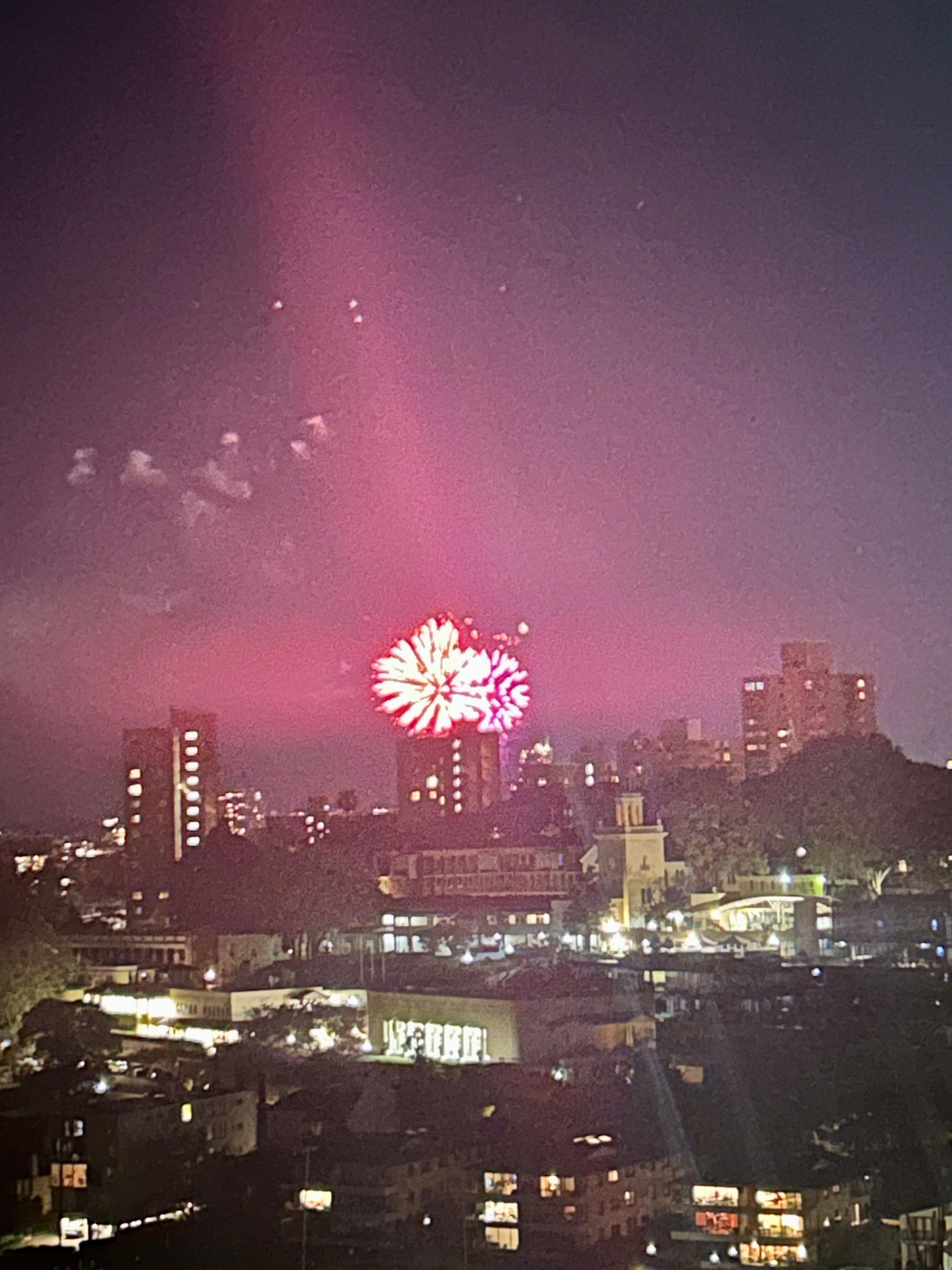 Saturday night fireworks from the balcony were a treat!
