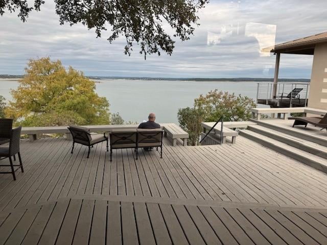View from living room is beautiful even in late November, and Ron relaxed on the patio and caught up on some reading.