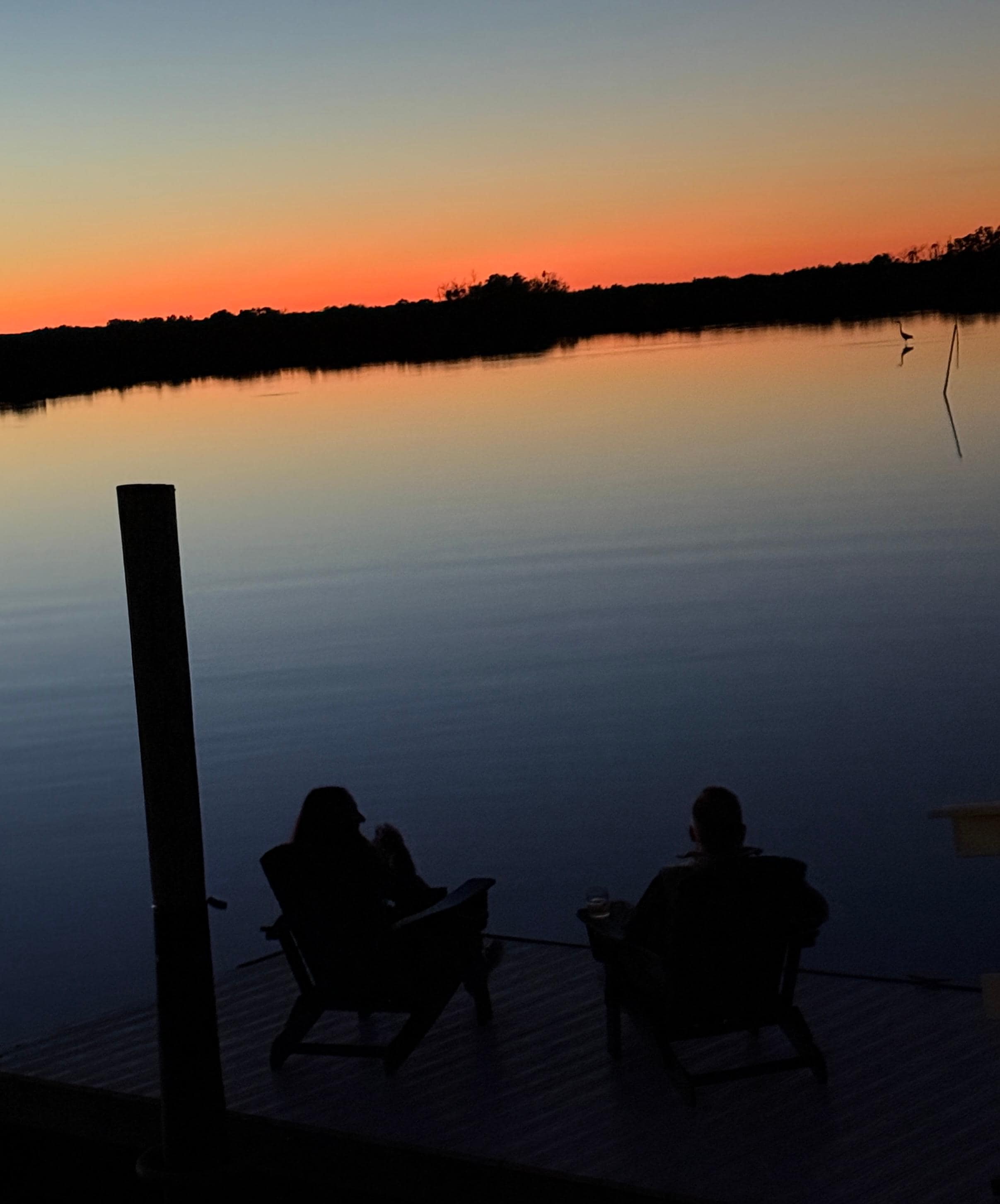 Beautiful sunset from the dock 