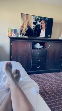 Nice TV and spacious dresser for your clothes