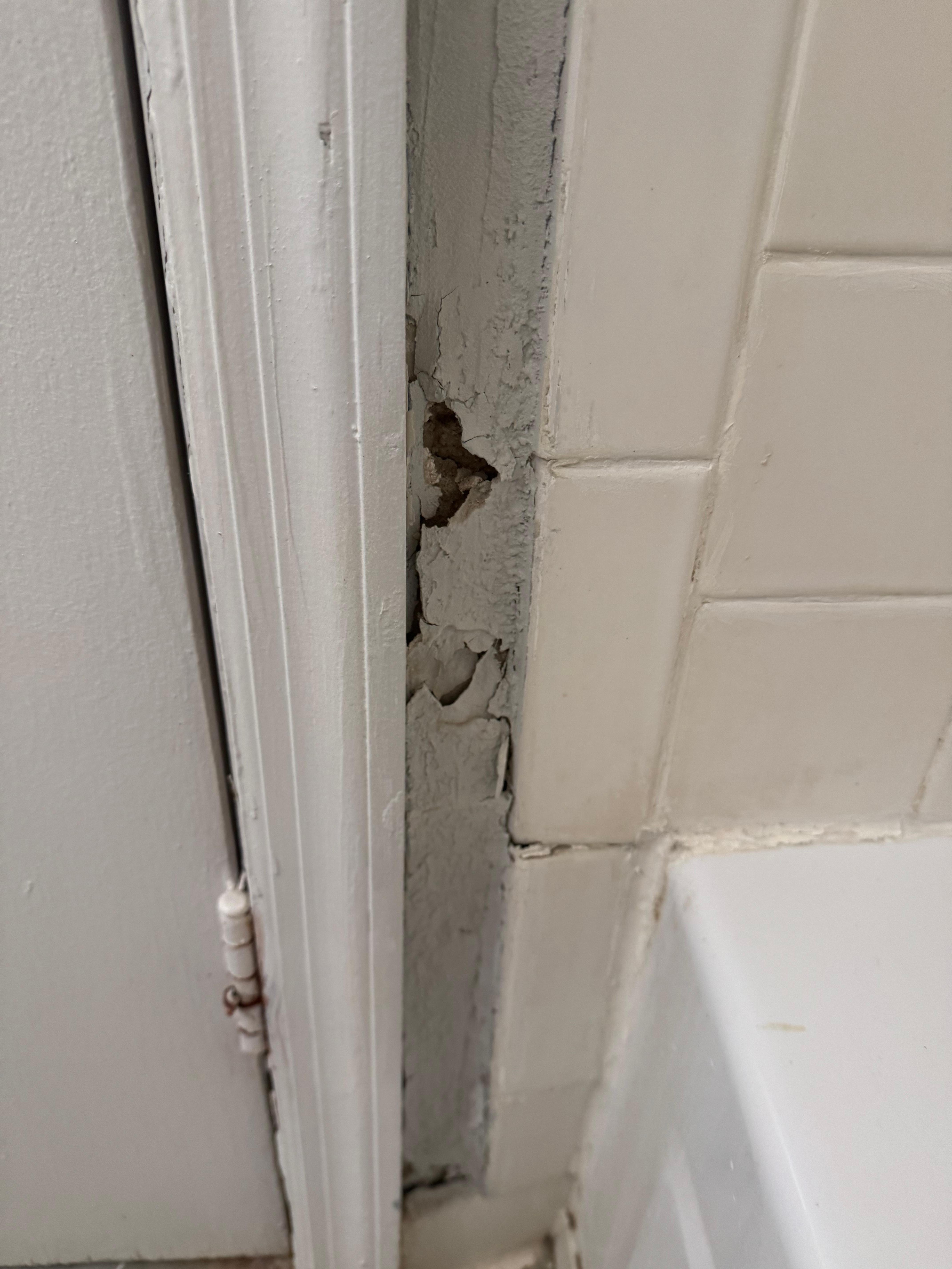 Wall in bathroom