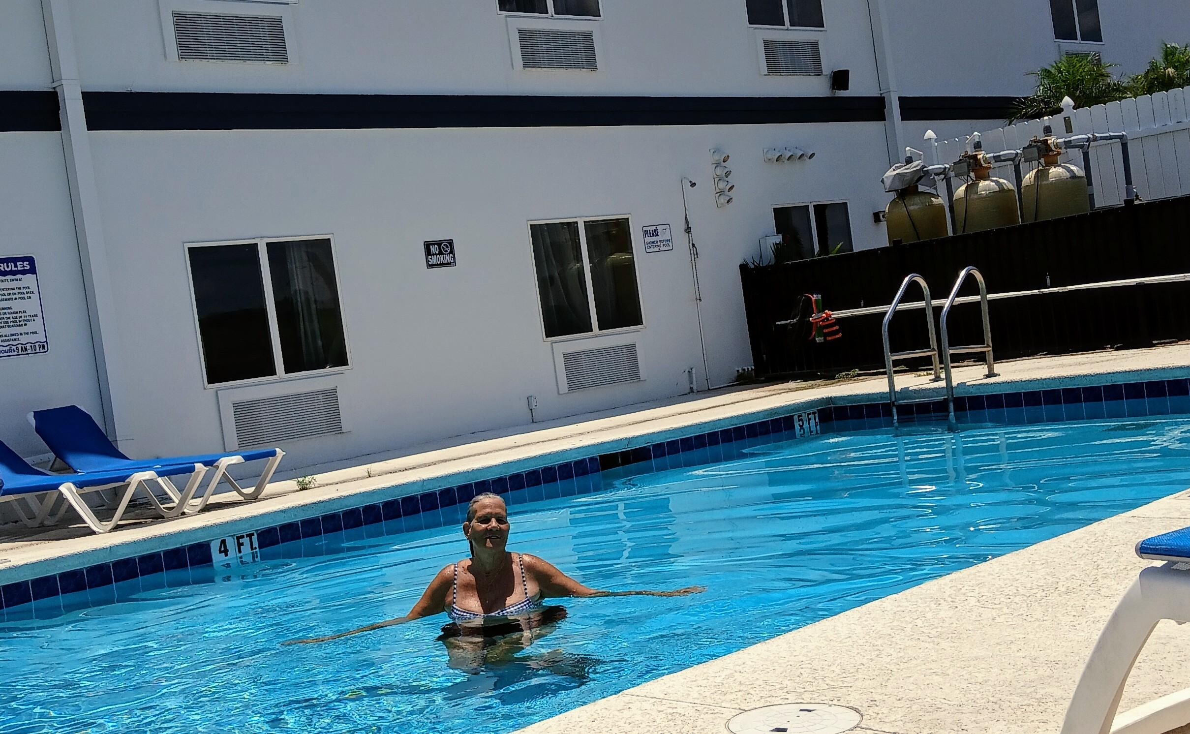 Pool was so refreshing after day at the beach. 
