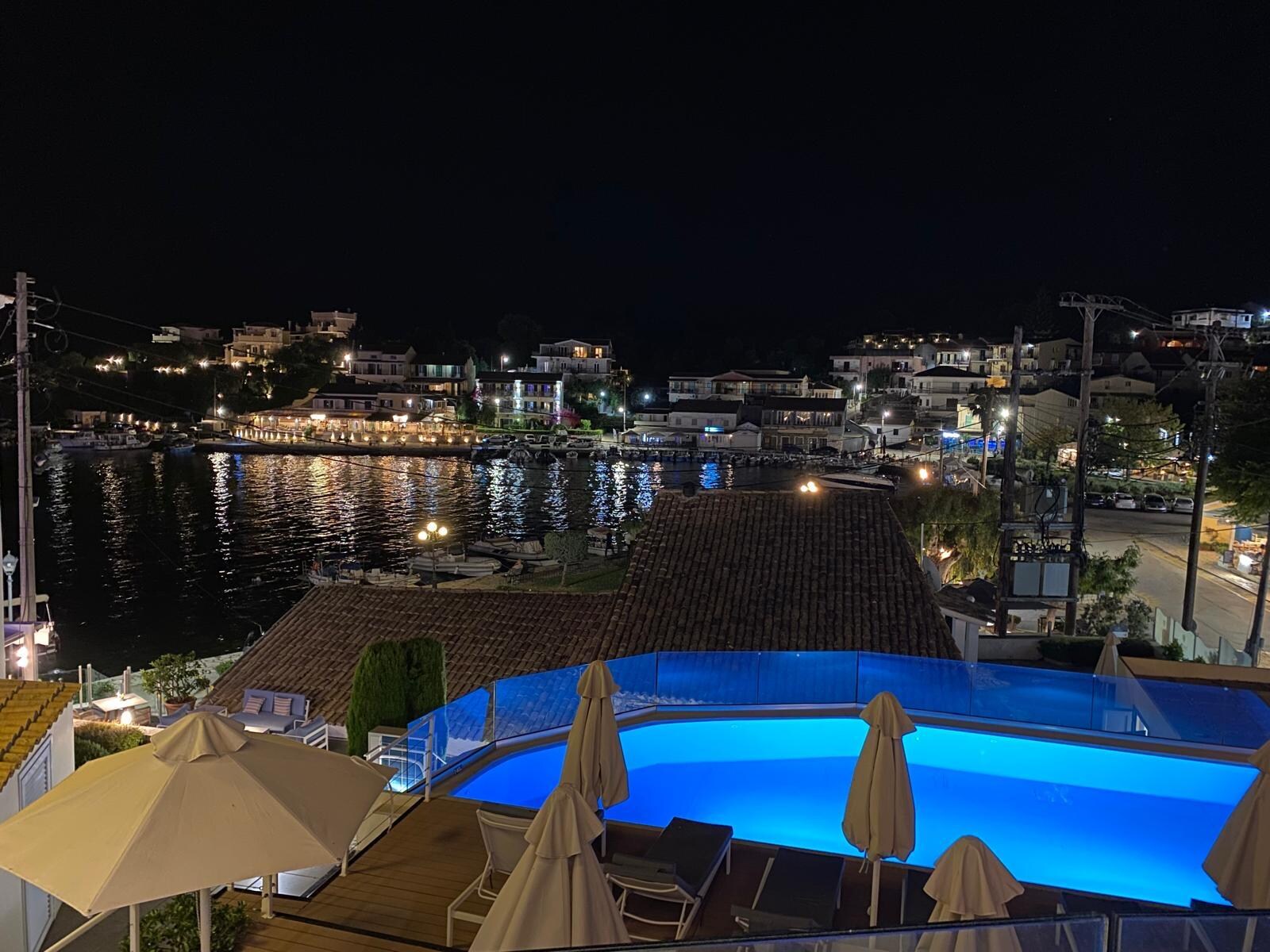 View from our room at night