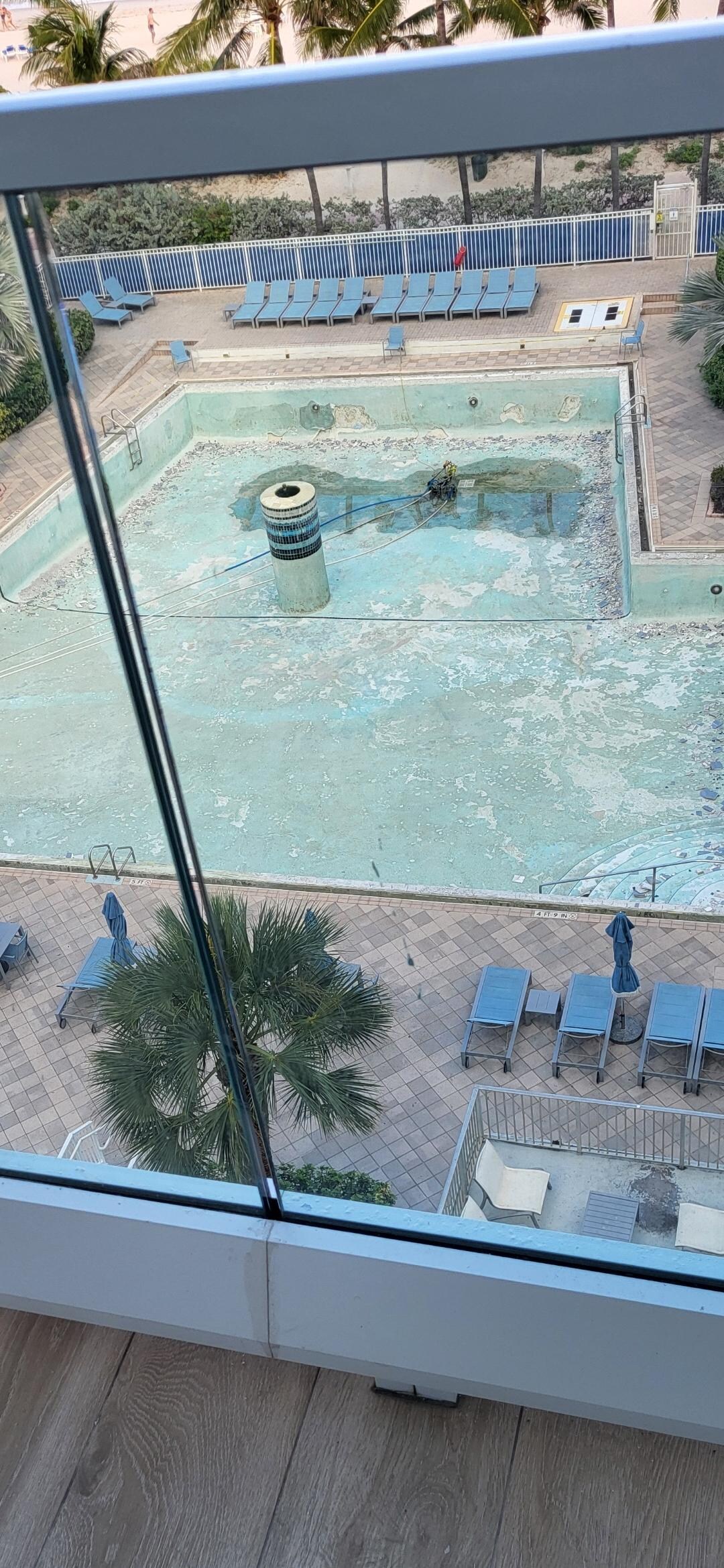 Pool view from balcony 