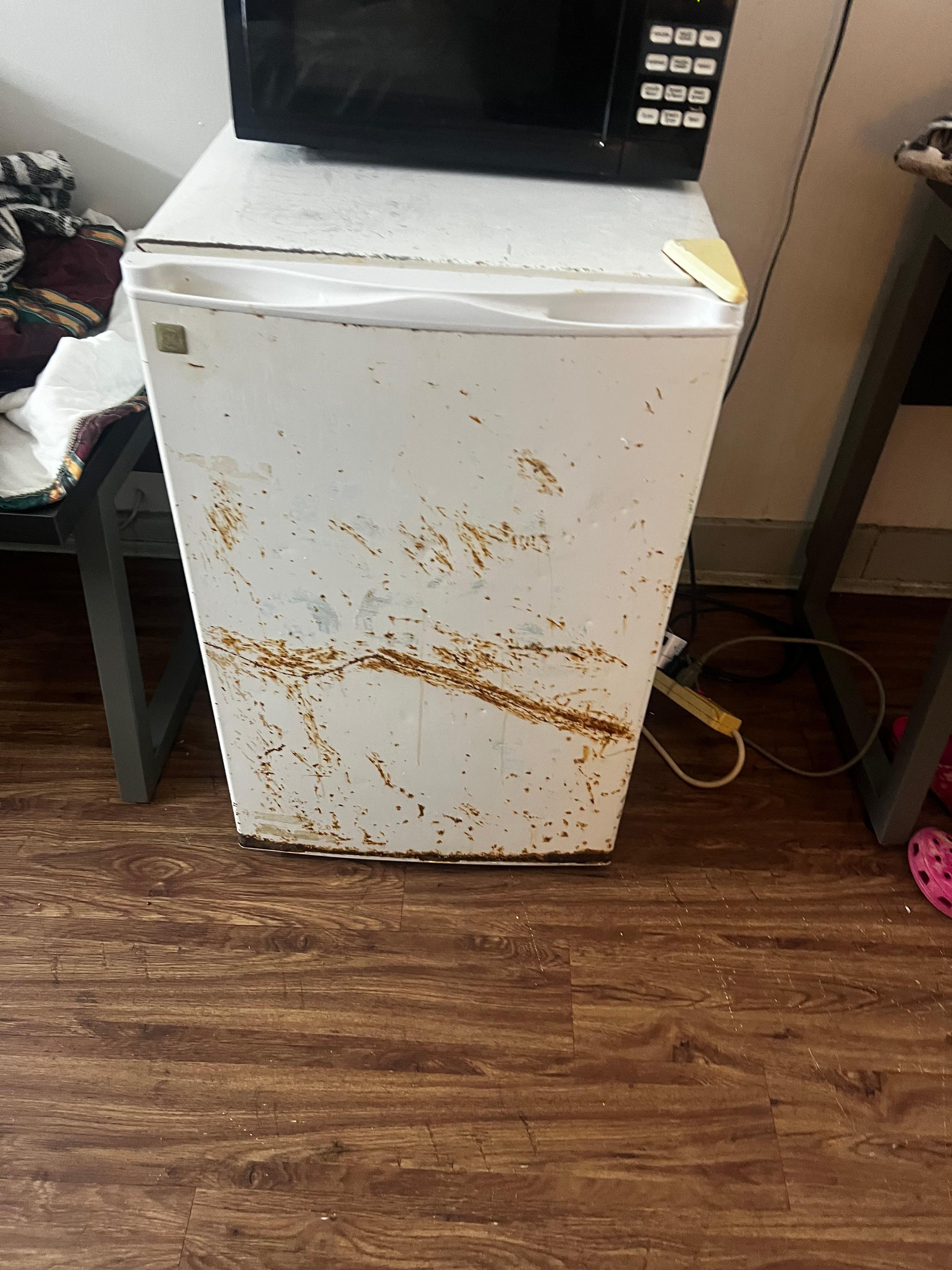 The replacement refrigerator 