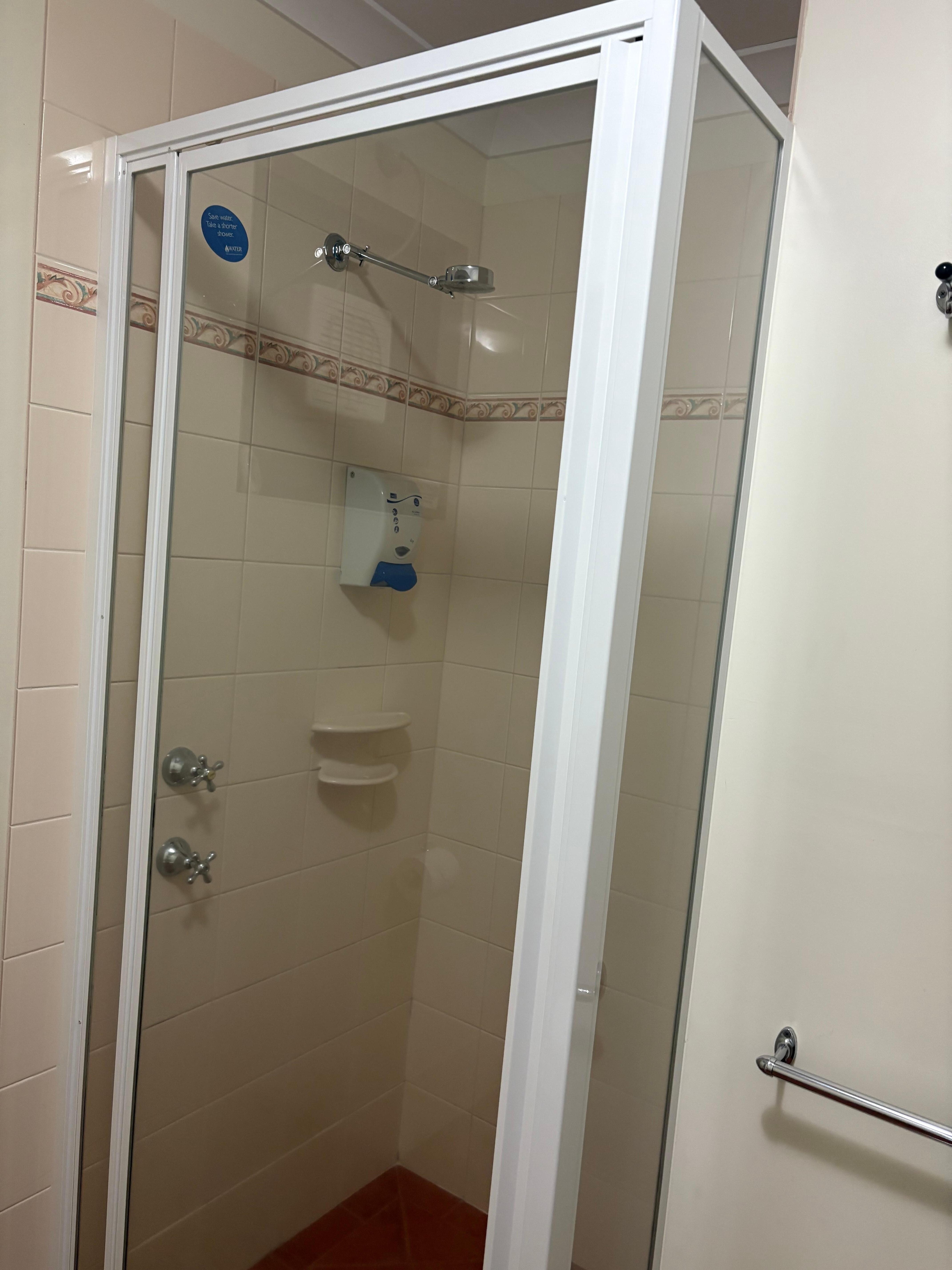 Shower in bathroom