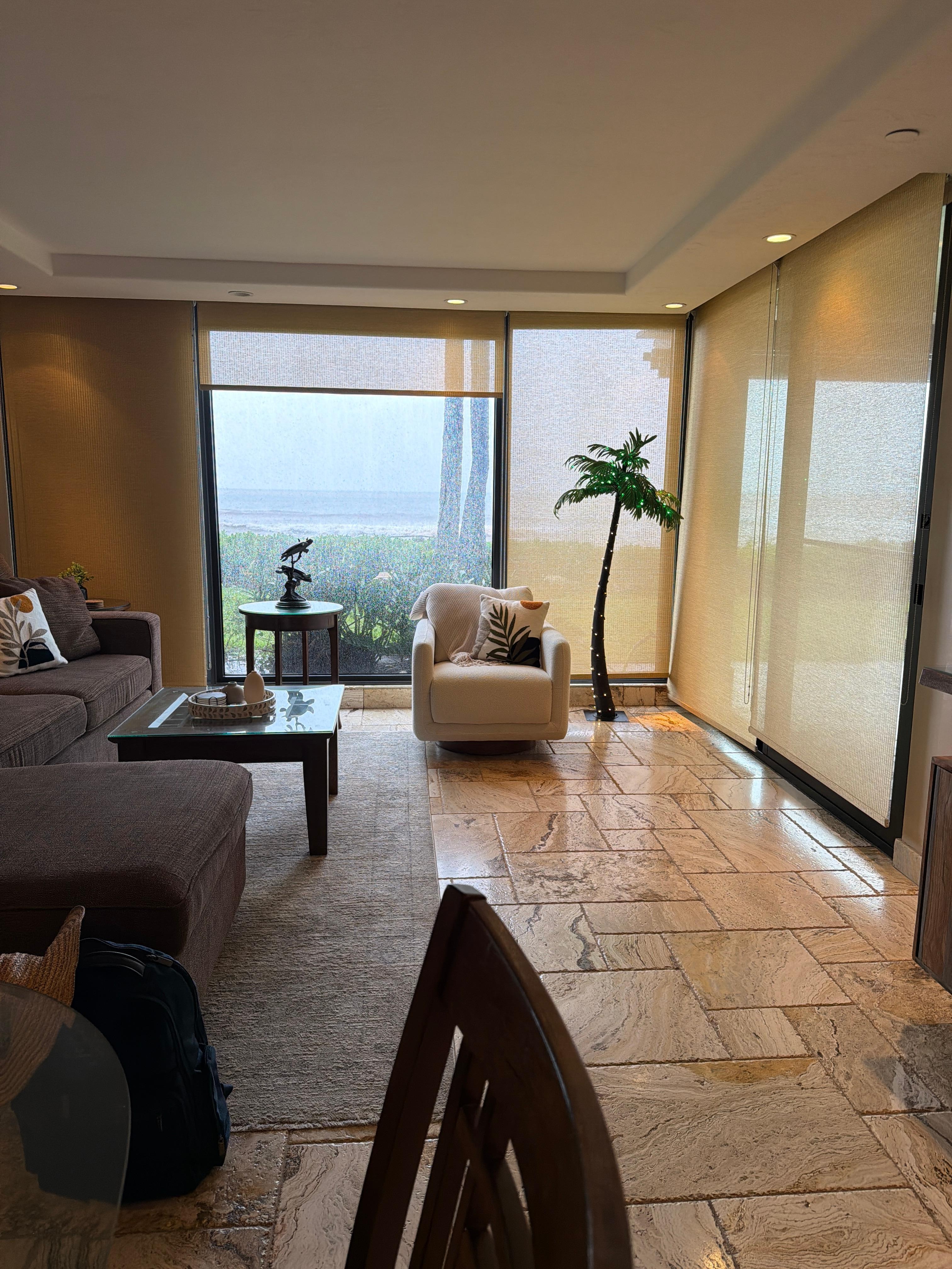 Living space with an ocean view 