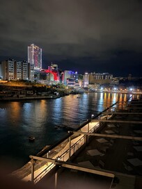 Night view from balcony