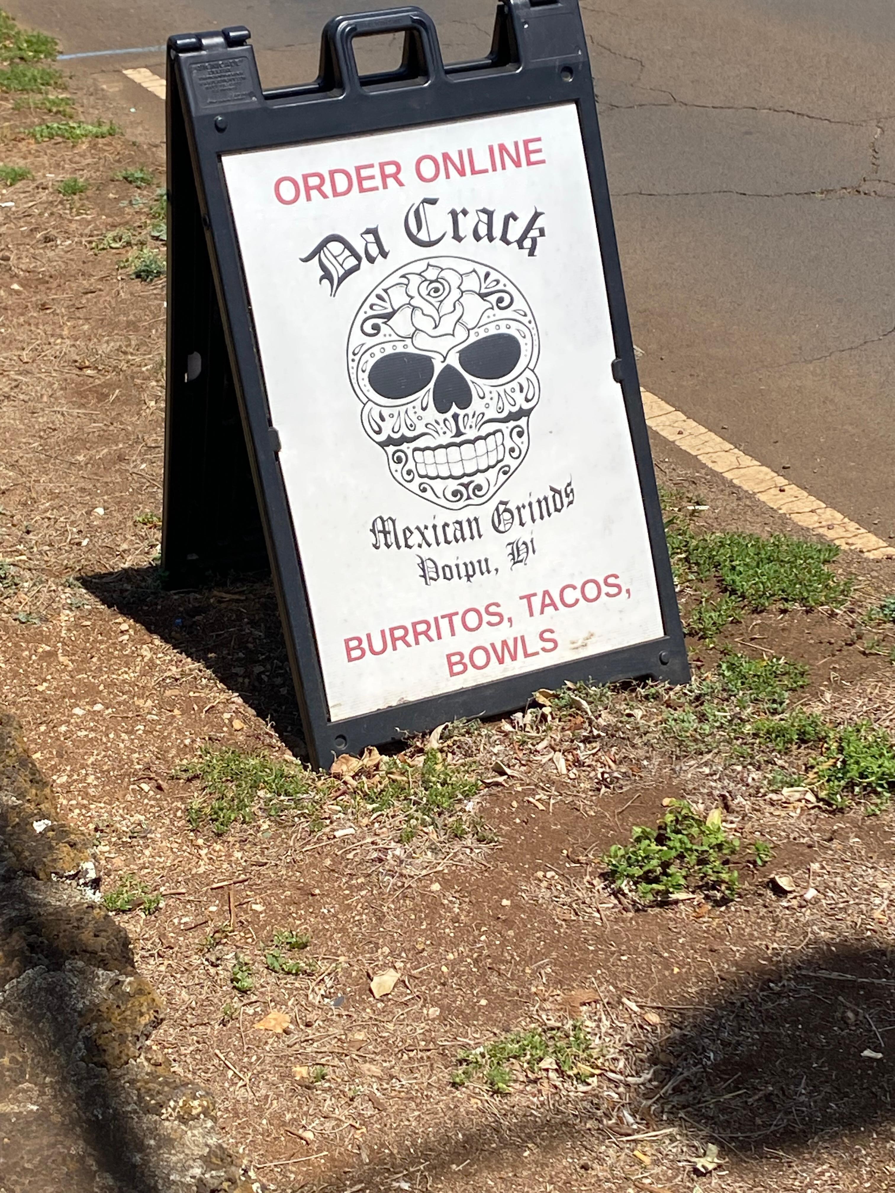 Great Taco take out about a half mile away with a local Grocery Market next door 