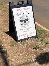 Great Taco take out about a half mile away with a local Grocery Market next door