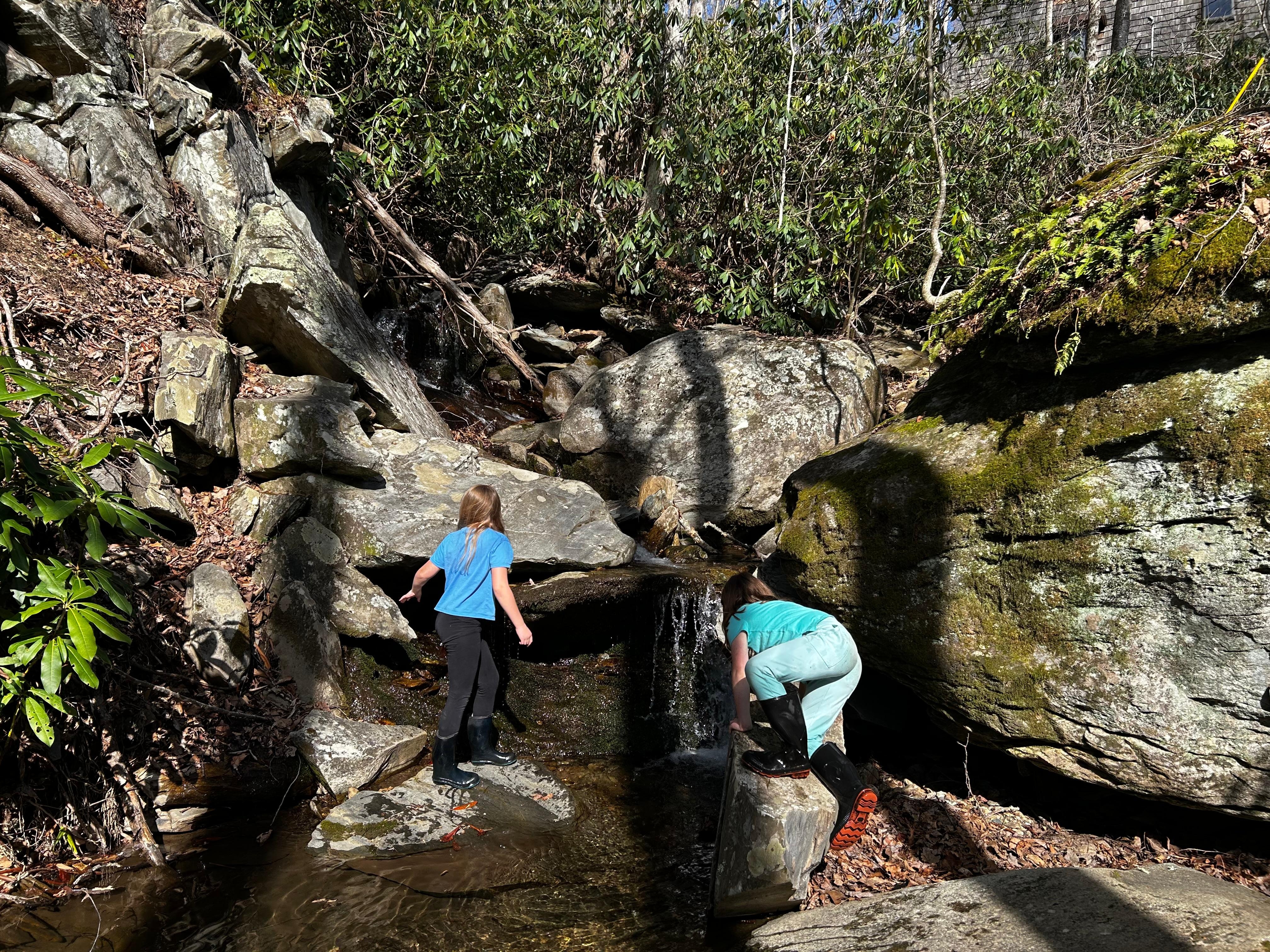 Creek stomping!