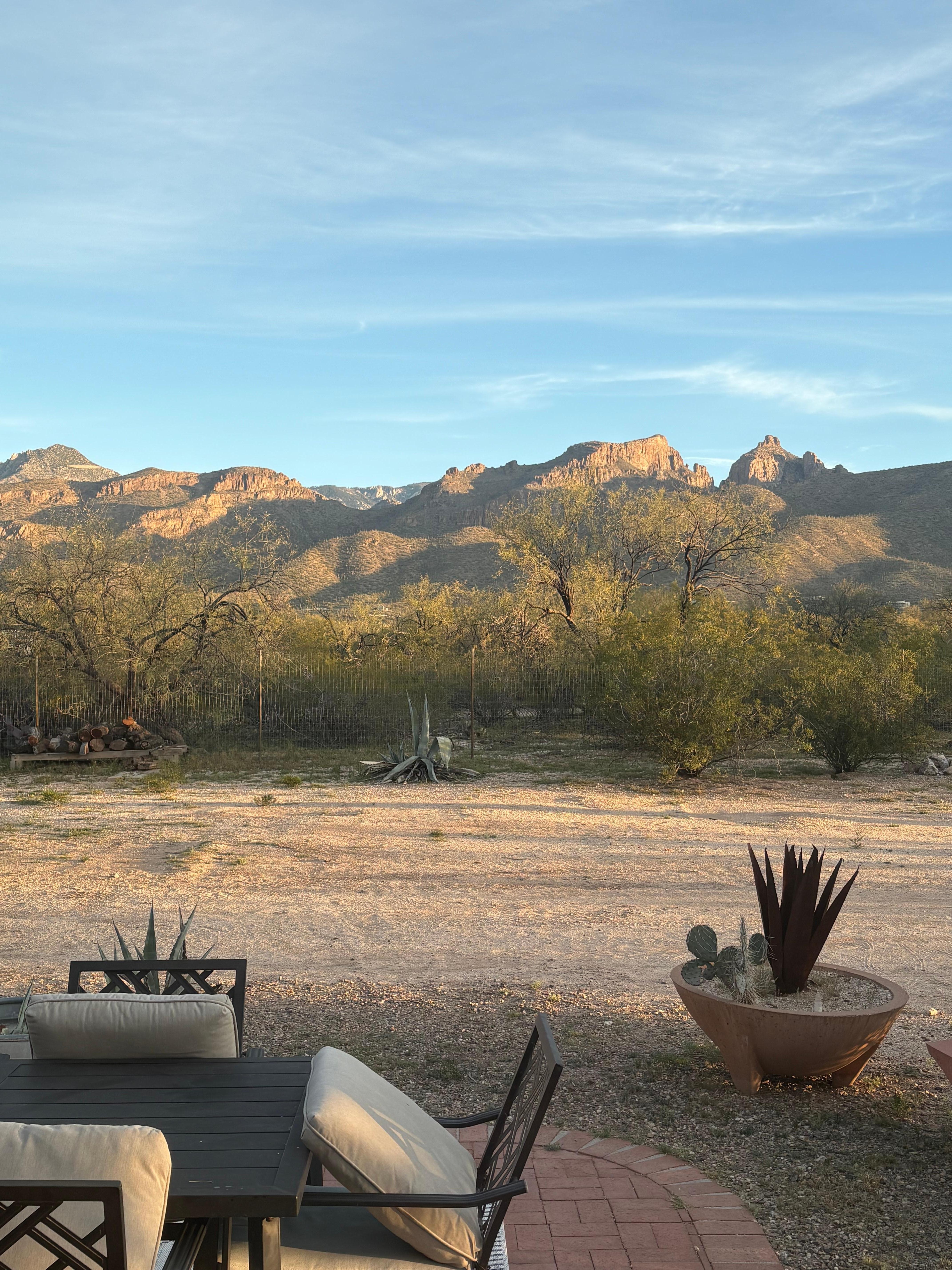 Right out the front door! 