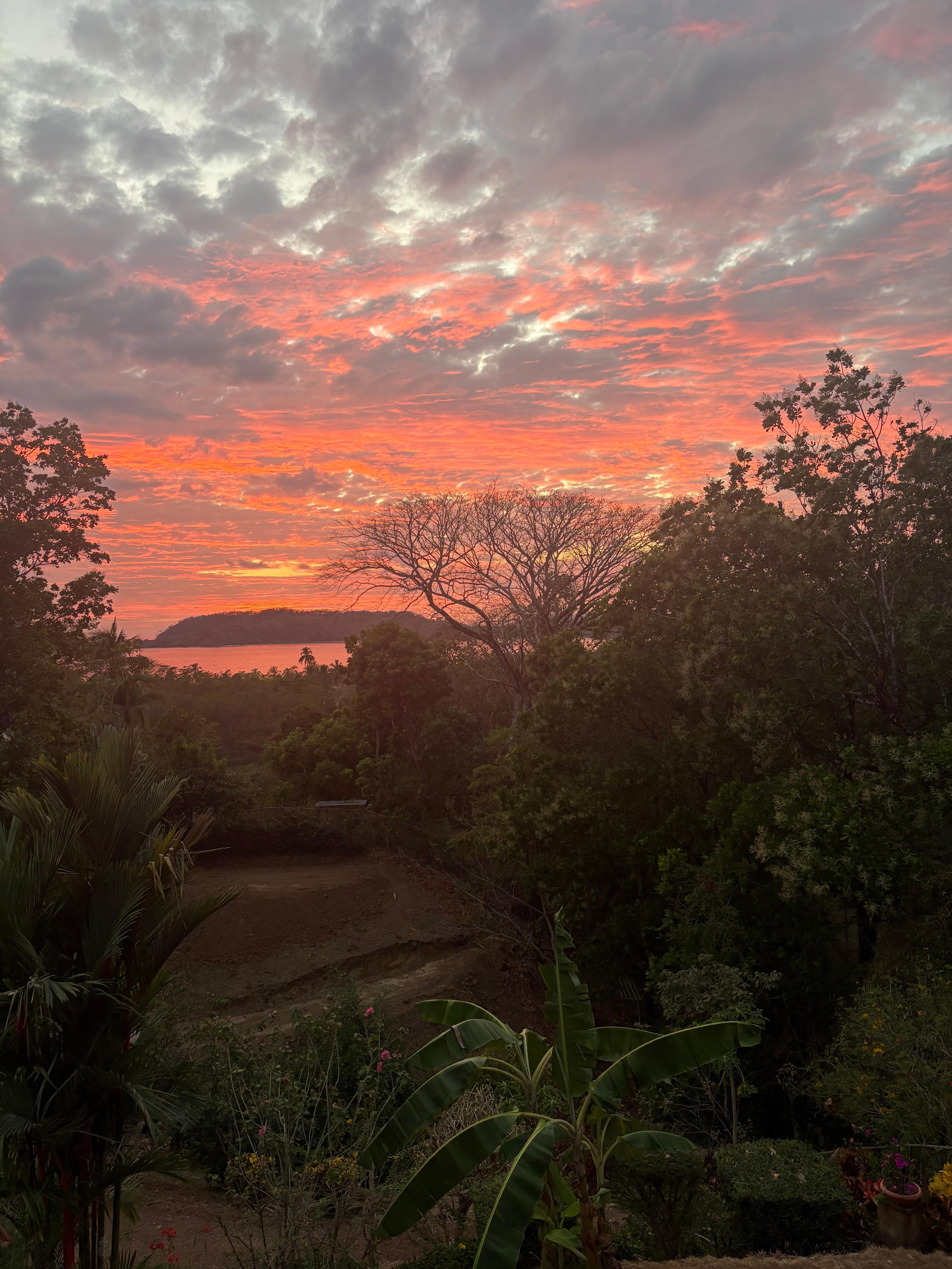 Sunset from the apartment window!  Spectacular! 