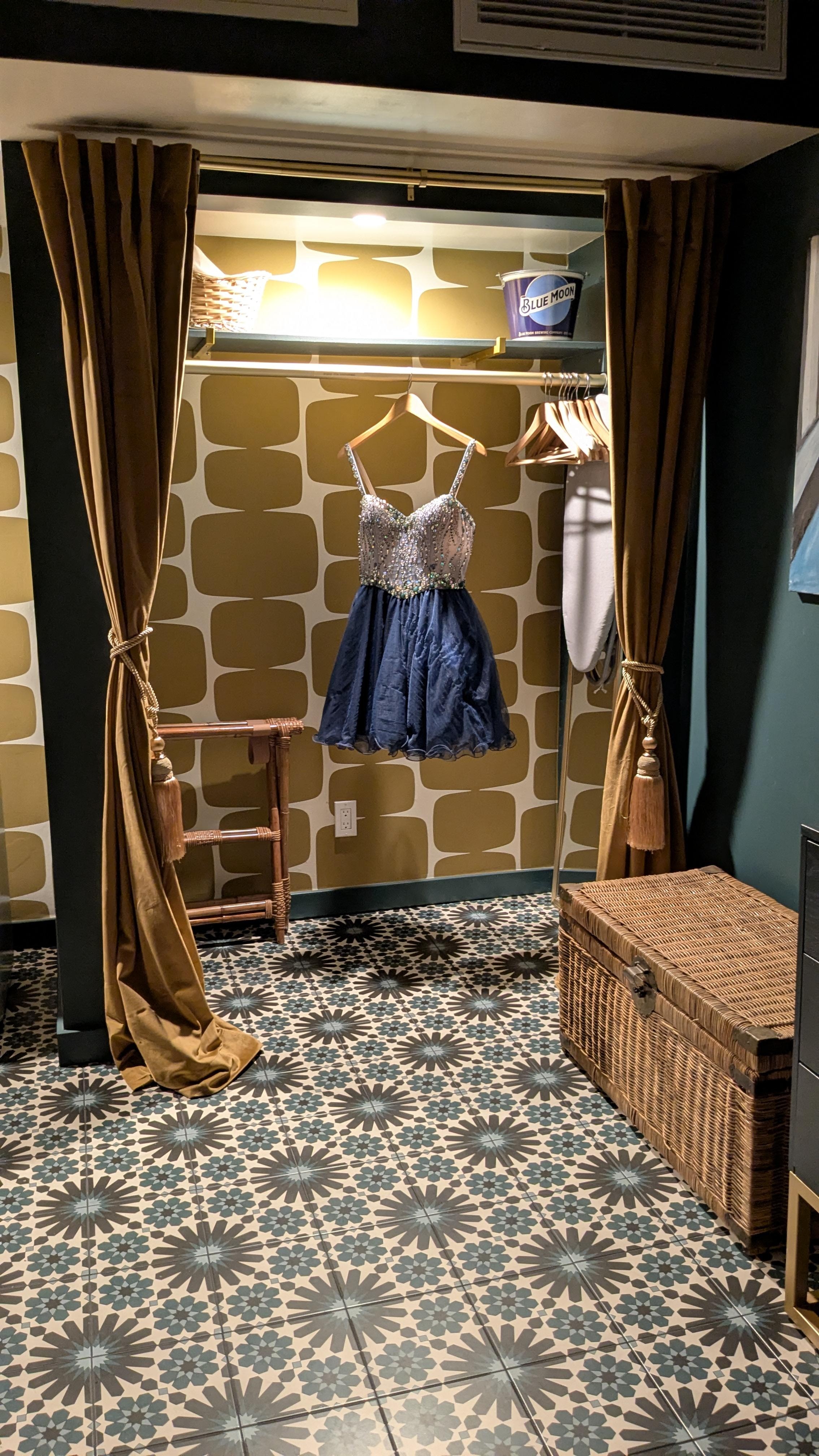 Beautiful lighting everywhere. And a costume for your use in every closet.