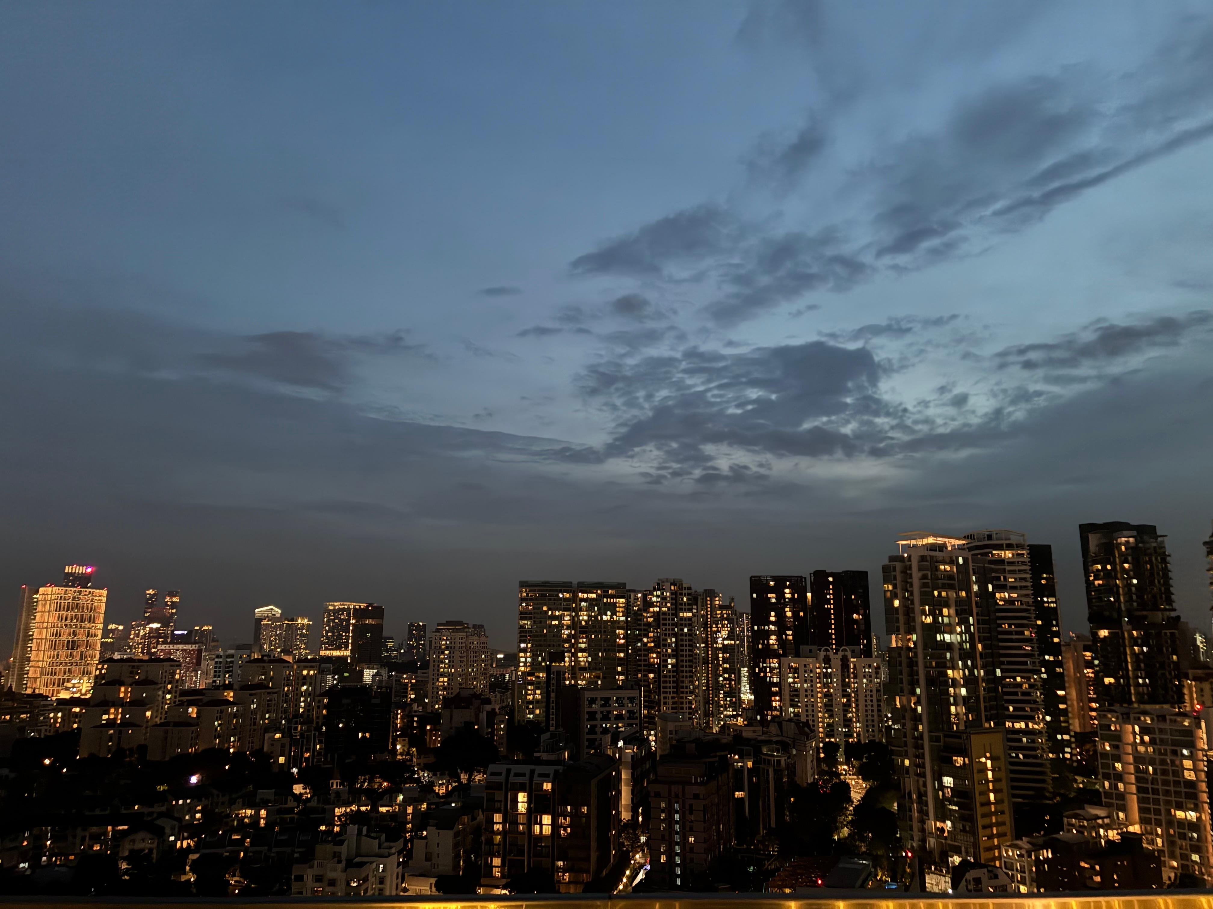 Views from the rooftop pool