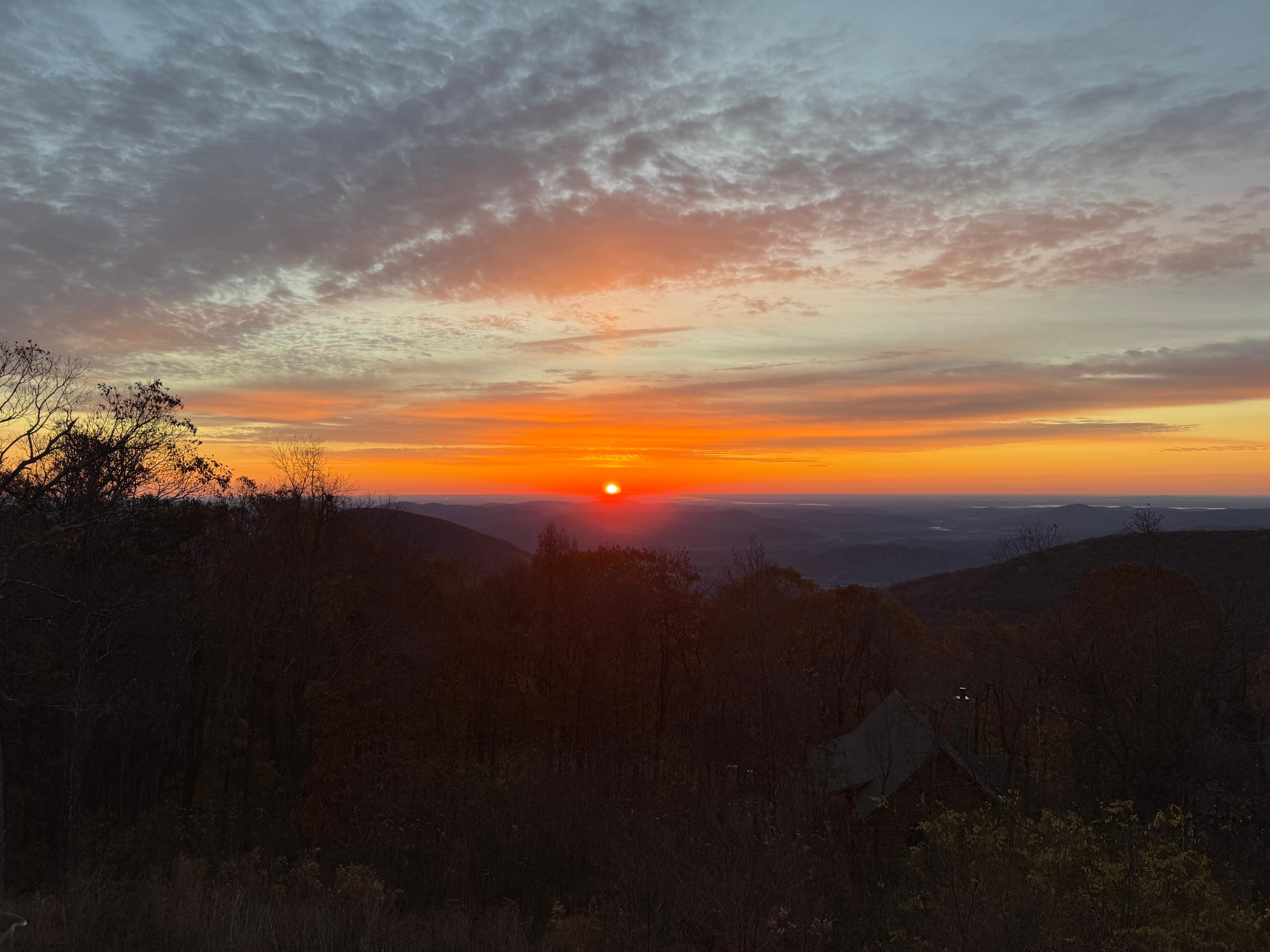 Sunrise from the back deck.