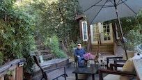 Great sitting area outside the cabins