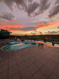 Tucson sunset at Catalina pool.