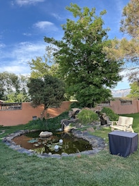 Water feature in garden