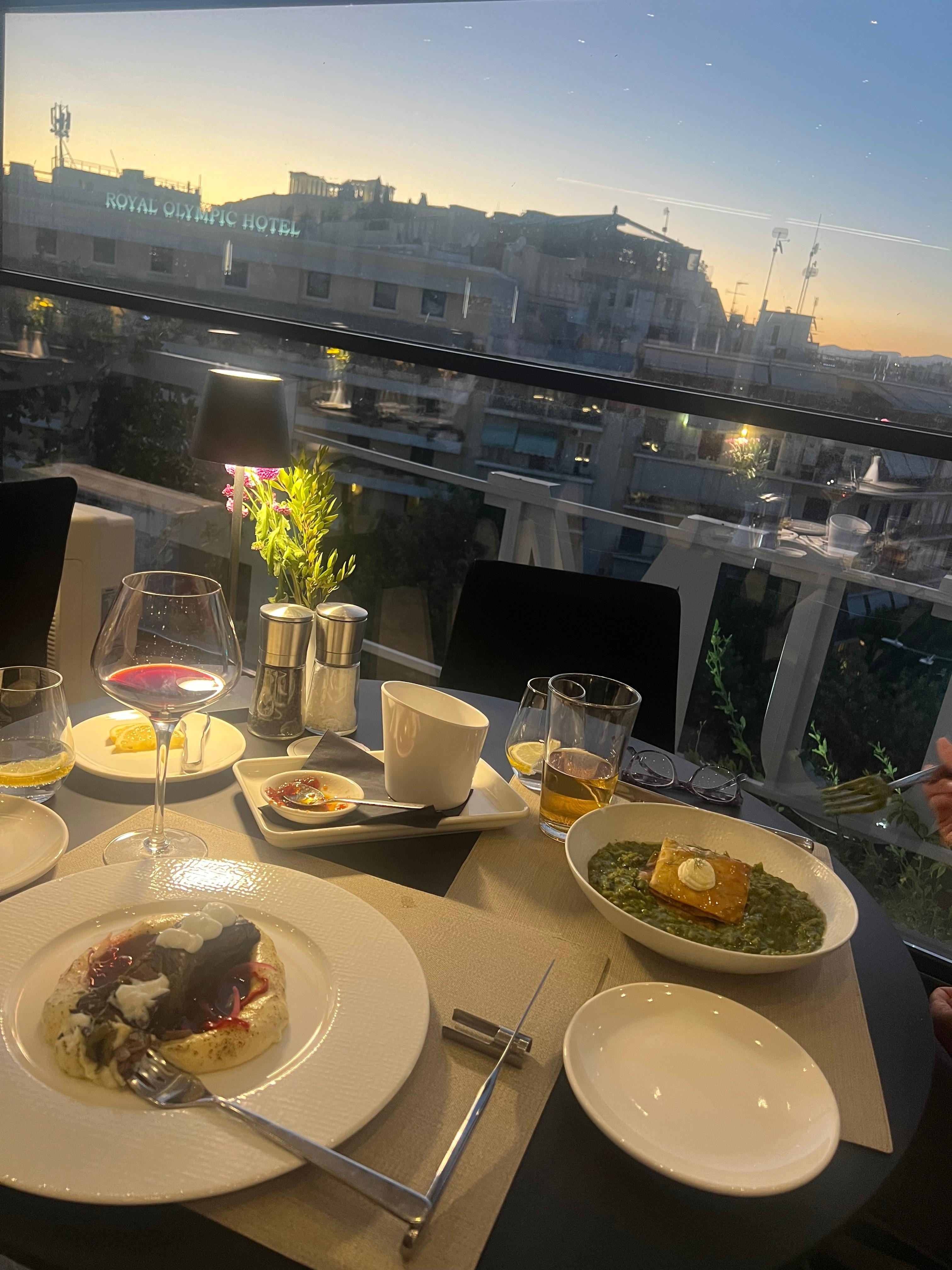 Rooftop restaurant with great food, super presentation, reasonable pricing