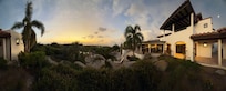 Panoramic view looking West after sunset.