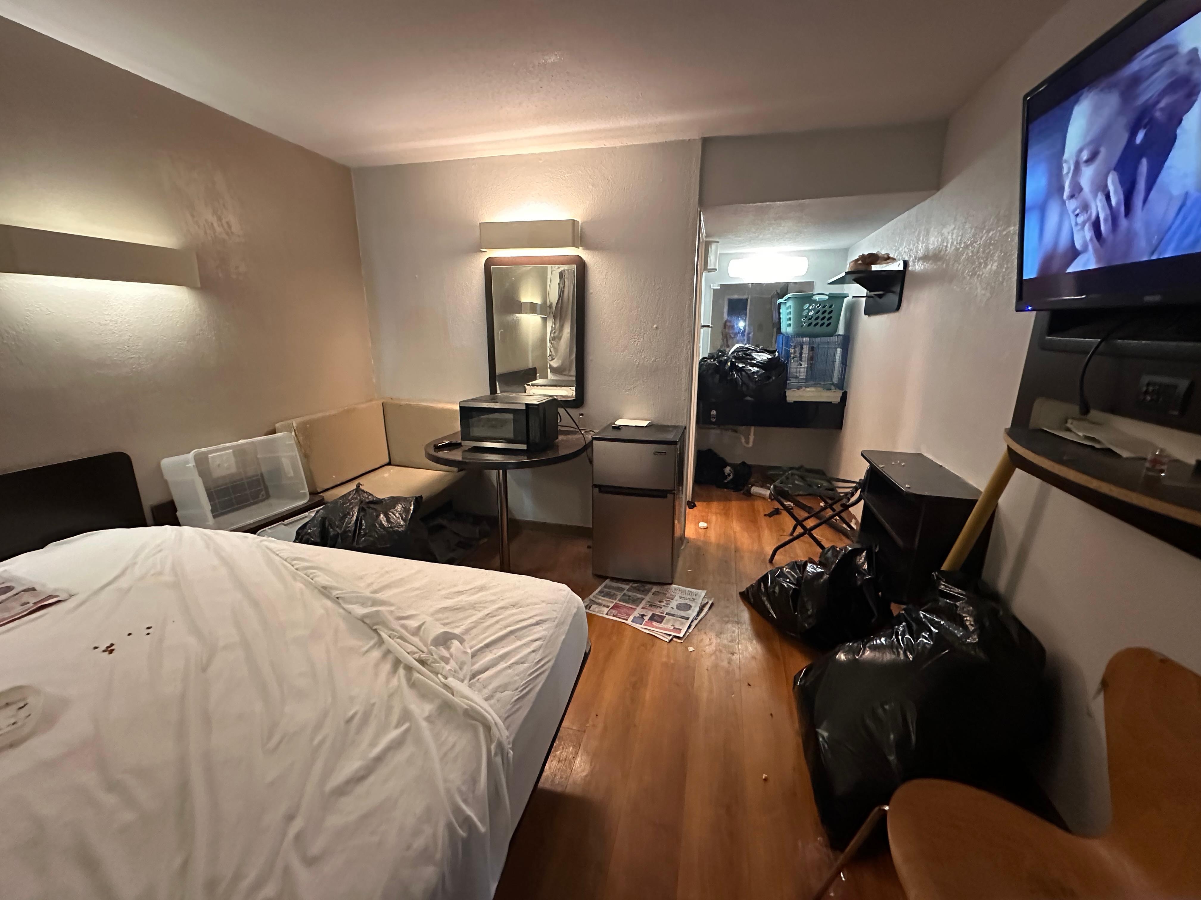 Dirty room at check in