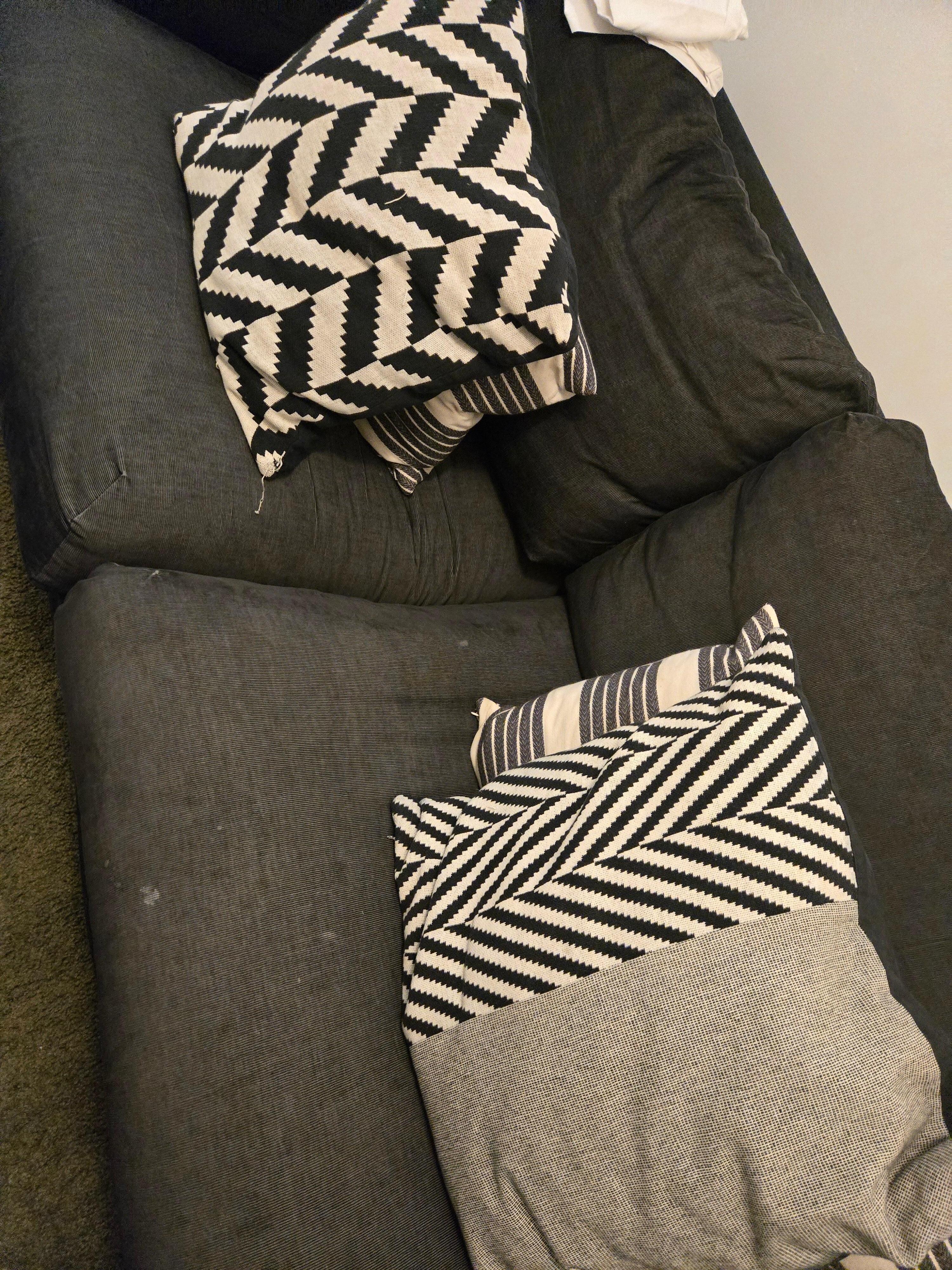 Sofa bed had stains all over