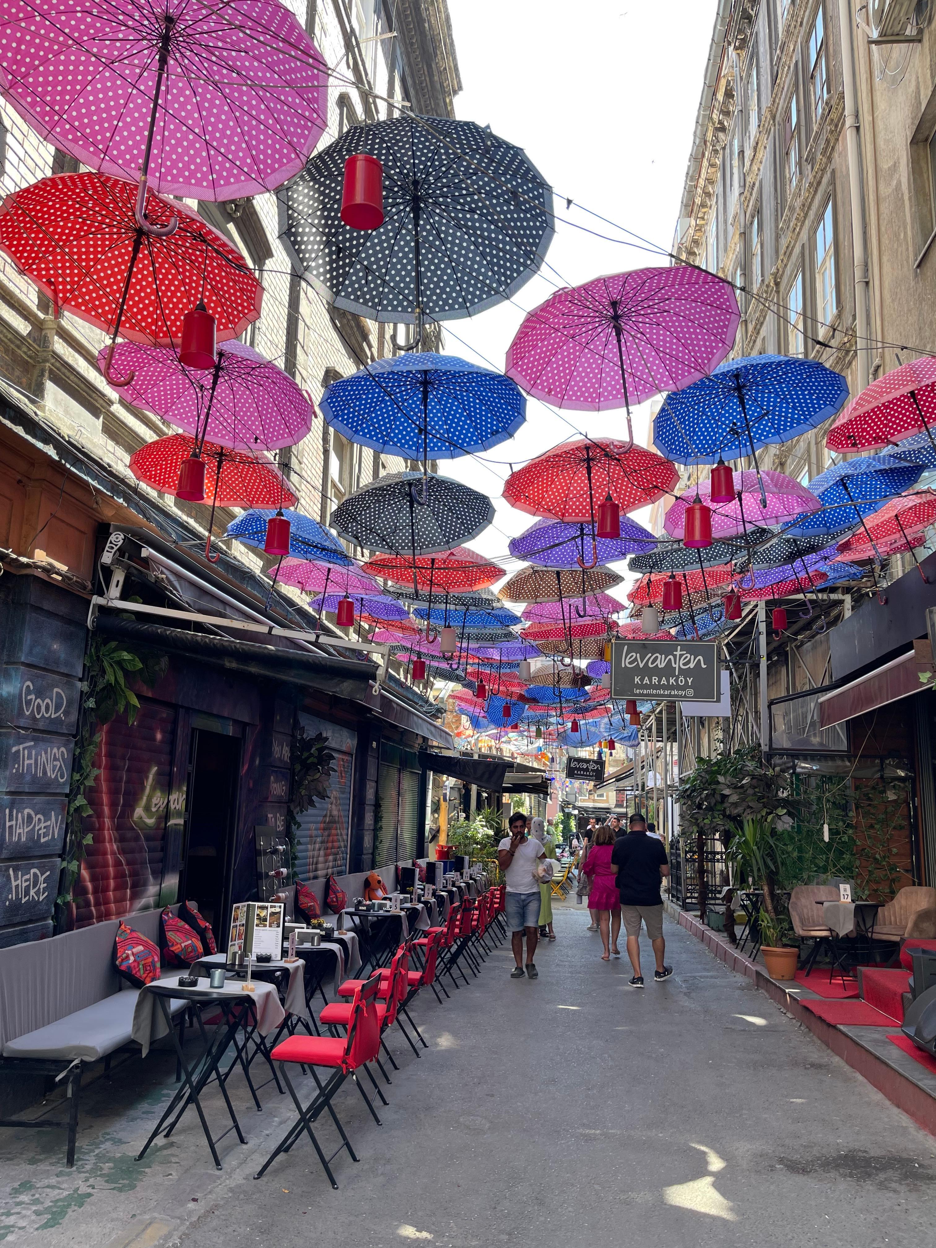 Nearby street dining 