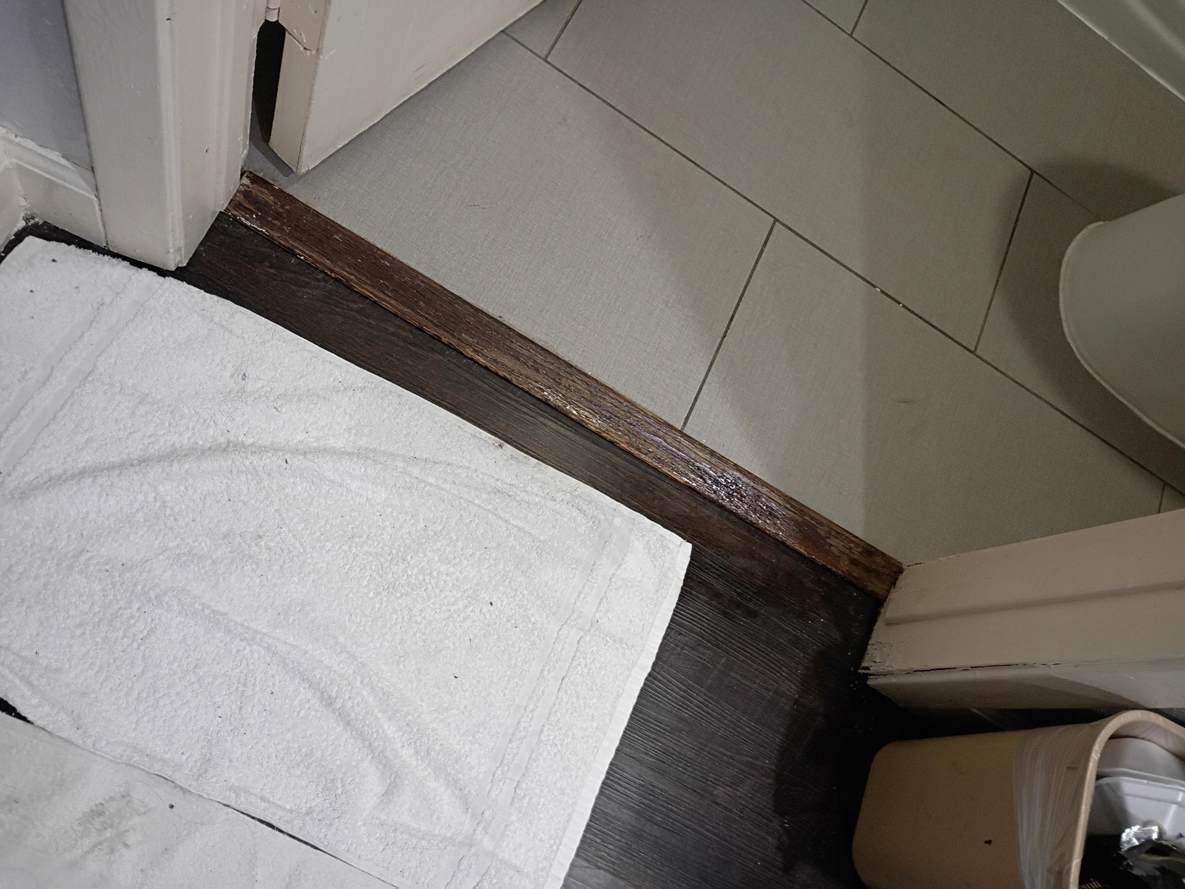 Wet towles soaking up leaking water