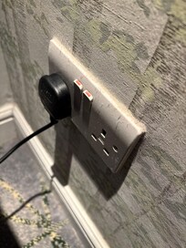 This level of dust was in several locations around the room including on the kettle.