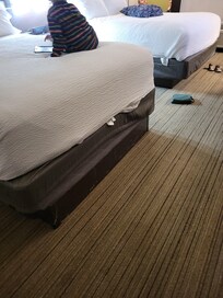 From the moment you walk in, you notice the smell and then the bed bases that have seen way better days