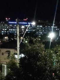 Night time view . We where close to the P A hospital.
