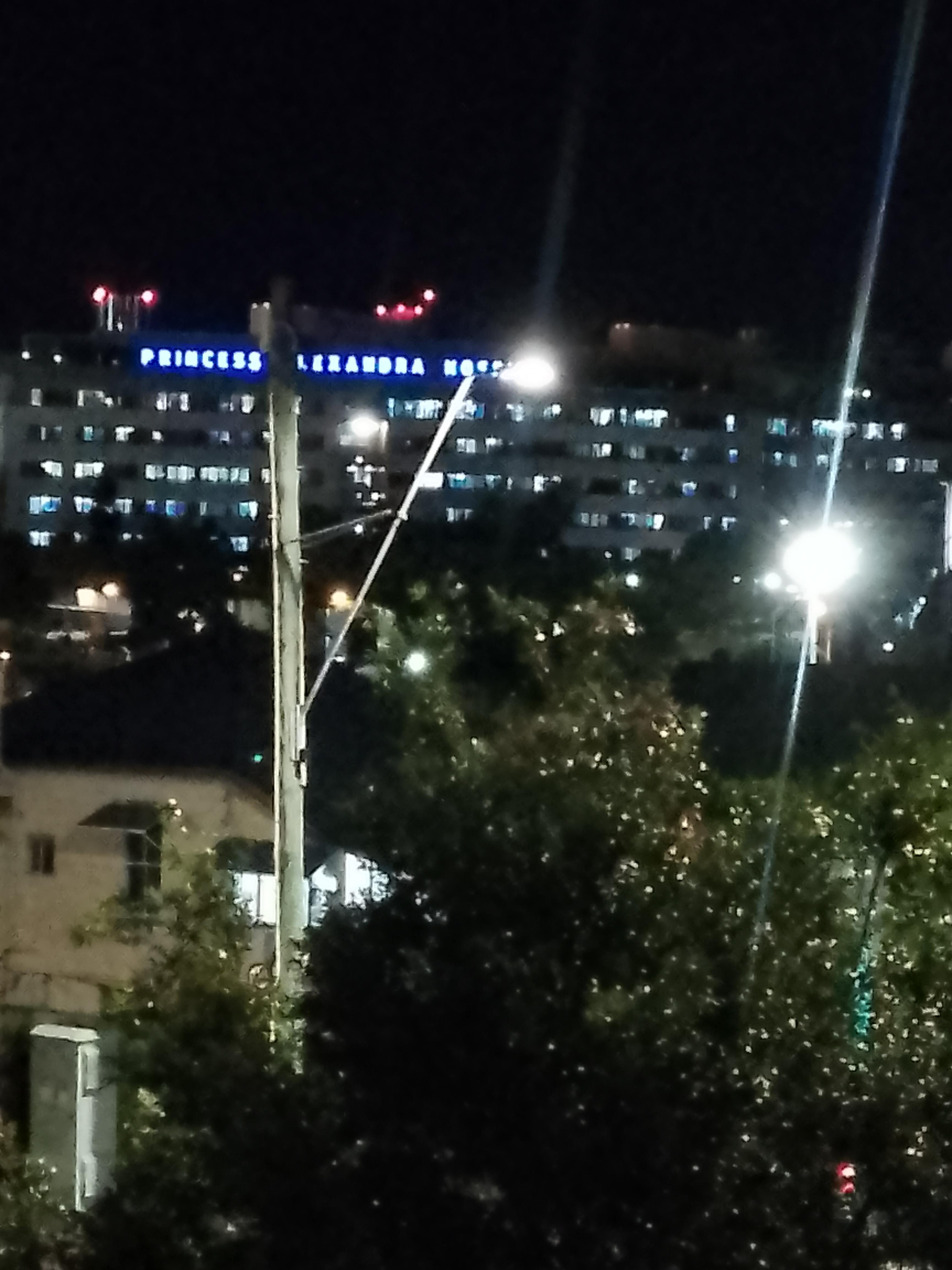 Night time view . We where close to the P A hospital. 