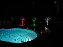 Night lights at the pool
